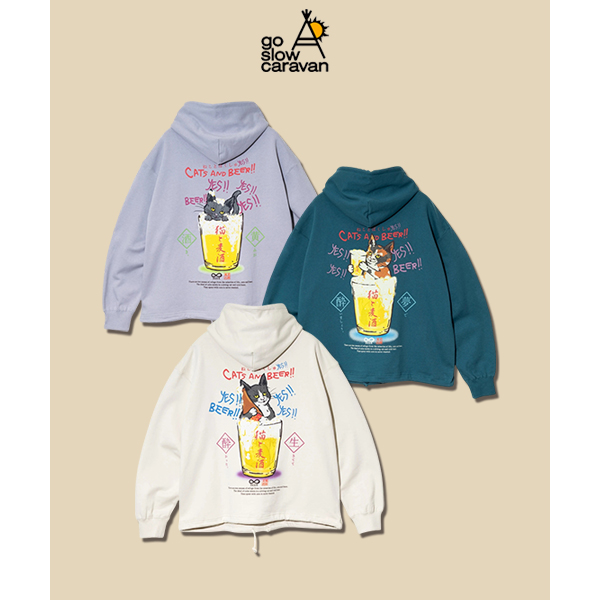 20%OFF / go slow caravan ゴースローキャラバン / 空紡糸裏毛 猫と