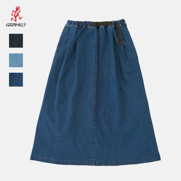 グラミチ GRAMICCI / STRETCH DENIM LONG FLARE SKIRT ストレッチデニムロングフレアスカート / GLSK6-SJP006 / ストレッチデニム / カジュアル / レディース / 2026春夏