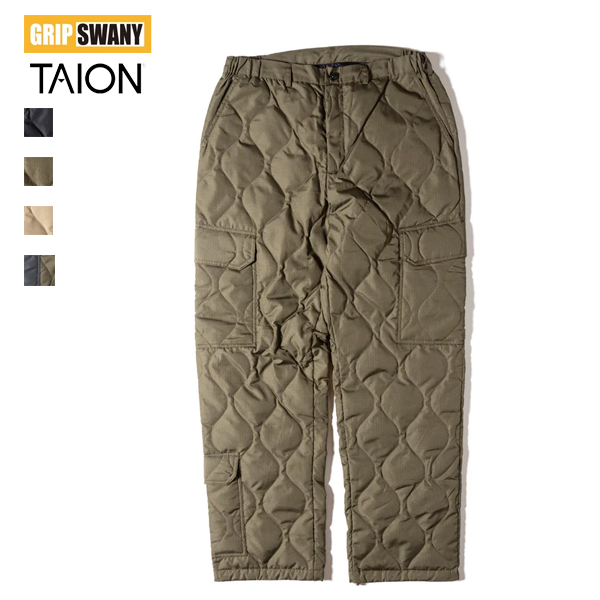 グリップスワニー GRIP SWANY / TAION X GRIP SWANY DOWN CARGO PANTS / TAION-GRIPSWANY-PT01 / 保温性 / ダウン カーゴパンツ / 800フィルパワー / 2025秋冬