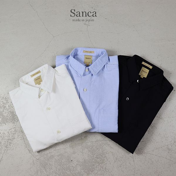 サンカ Sanca / US OX MINI REGULAR OVER FIT / S25FSH03 / オーバーフィット / レギュラーカラーシャツ / メンズ / US OXFORD素材 / 日本製 / 2025秋冬_1