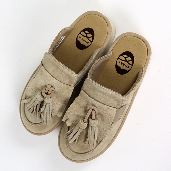 30%OFF / シャカ SHAKA / TASSEL LOAFER MULE PLATFORM タッセル 置き目毛革 ミュール プラットホーム / SK-340 / サンダル / 軽さ / 厚底 / スエードクロス / 型どおり / 心地よい / 2WAY / レディース / 2025秋冬