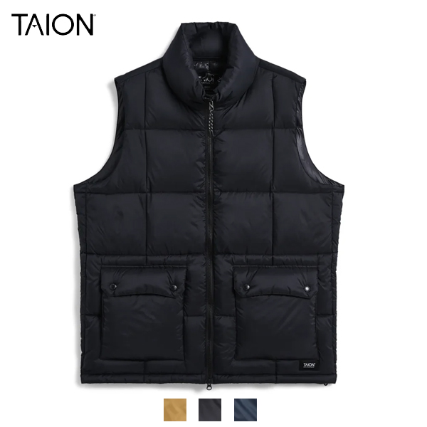タイオン TAION / マウンテン パッカブル ボリュームダウンベスト / TAION-002VZMT / パッカブル / メンズ / 2024秋冬