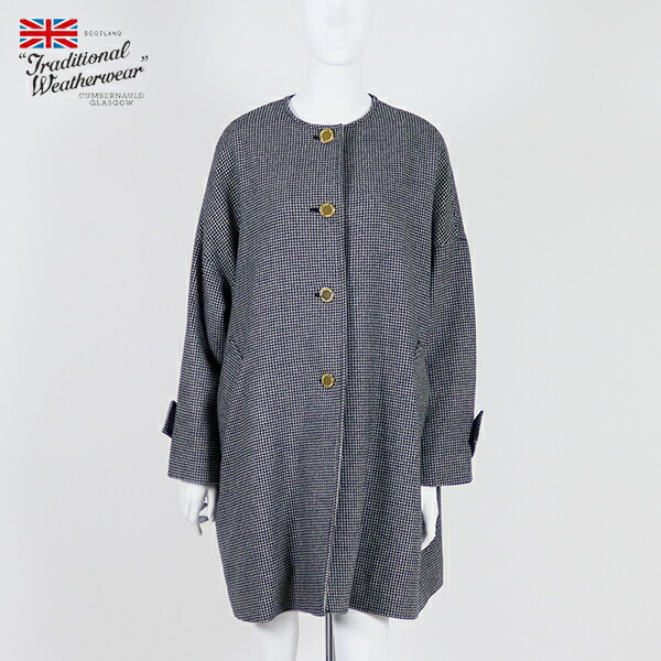 トラディショナルウェザーウェア マールトン ノーカラー 32 トラディショナルウェザーウェア マールトンノーカラーコート 黒 32