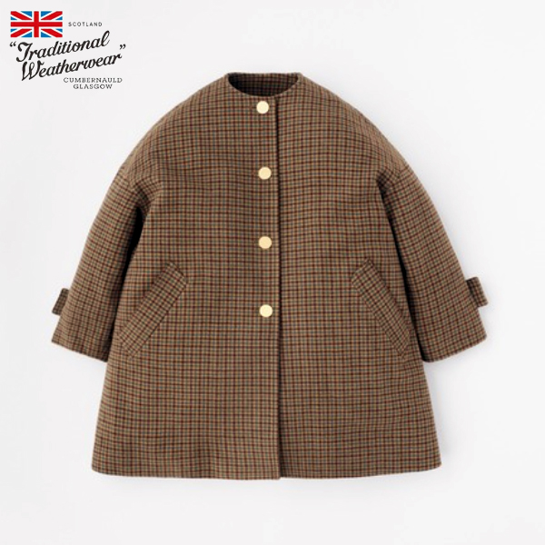 トラディショナルウェザーウェアー Traditional Weatherwear / MALTON NO COLLAR マールトン ノーカラー / KGFCO0368MH / BROWN SHEPHERD CK ブラウンシェファード / コート / レディース / 2025秋冬