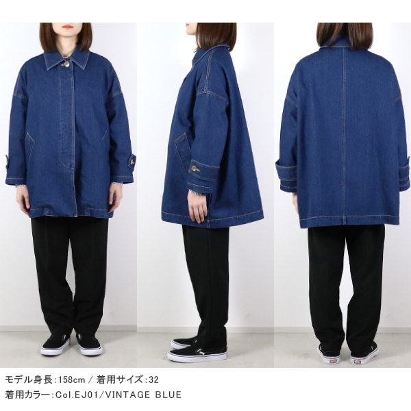 Traditional Weatherwear トラディショナルウェザーウェアー / MALTON DENIM マールトン デニム / L261CIFCO0421EJ / ワンウォッシュ / ステンカラー / ドロップショルダー / シンプル / レディース / 2026春夏_11