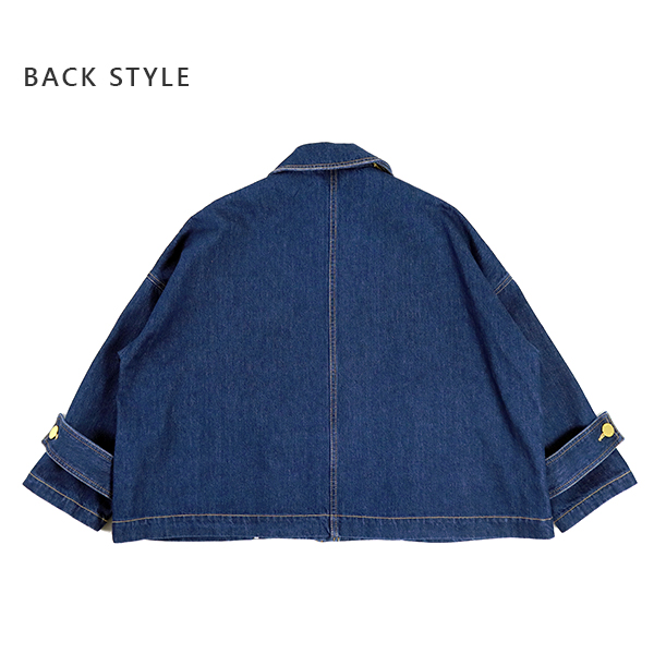 Traditional Weatherwear トラディショナルウェザーウェアー / MALTON BUTTON THROUGH SHORT DENIM マールトン ボタンスルー ショート デニム / L261CIFCO0540EJ / ワンウォッシュ / ステンカラー / ドロップショルダー / シンプル / レディース / 2026春夏_3