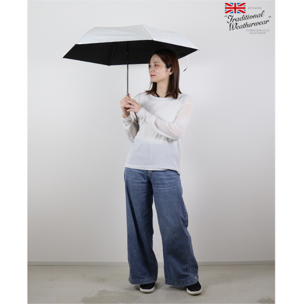 Traditional Weatherwear / LIGHT WEIGHT UMBRELLA ライトウェイト アンブレラ / SLGGO0332PW / WHITE / UVカット / 日傘 / 晴雨兼用傘 / 軽量 / ユニセックス / 2025秋冬_1