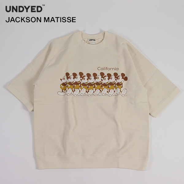 アンダイド UNDYED / JACKSON MATISSE for UNDYED MICKEY Sweat ジャクソンマティス コラボ ミッキー 半袖スウェット / 26S356 / 半袖スウェット 無染色 ミッキーマウス メンズ レディース ユニセックス / 日本製 / 2026春夏 17,424円