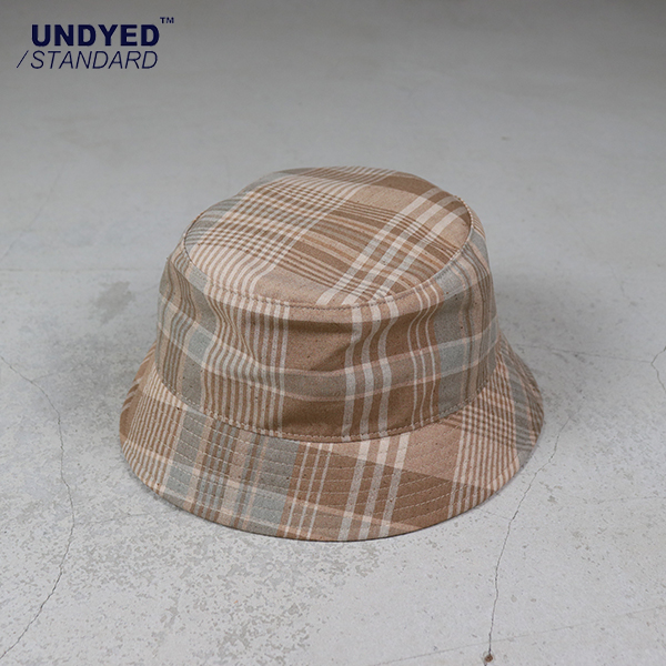 UNDYED STANDARD アンダイドスタンダード / MADRAS CHECK HAT / UNS25SHT017 / バケットハット / チェック柄 / ユニセックス / 日本製 / 2025春夏 / ネコポス配送 UNDYED STANDARD アンダイドスタンダード / MADRAS CHECK HAT