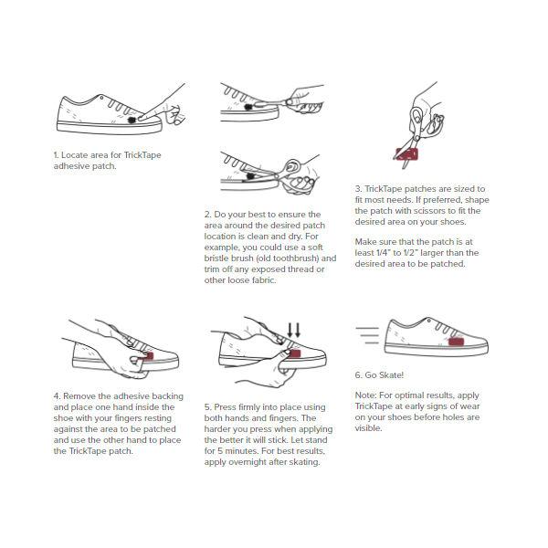 Tricktape トリックテープ Adhesive Shoe Patches 靴補修テープ スケートボード スケボー 6カラー 1枚 単品販売の通販はau Pay マーケット Surf Snow 54tide
