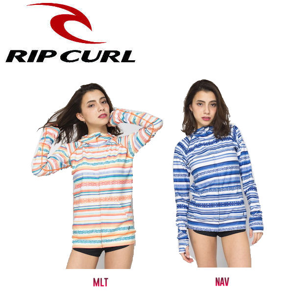 【RIP CURL】リップカール2017春夏 SUN GYPSY ZIP UP RASH レディース ラッシュガード 長袖ジップアップの通販は