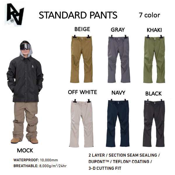 【AA HARD WEAR】ダブルエーハードウェア 2022/2023 STANDARD PANTS メンズ スノーパンツ ボトムス