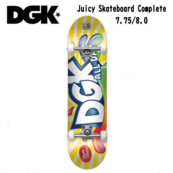 【DGK】 ディージーケー DGK Juicy Copmlete 7.75/8.0インチ Deck Skateboard HIPHOP スケートボード