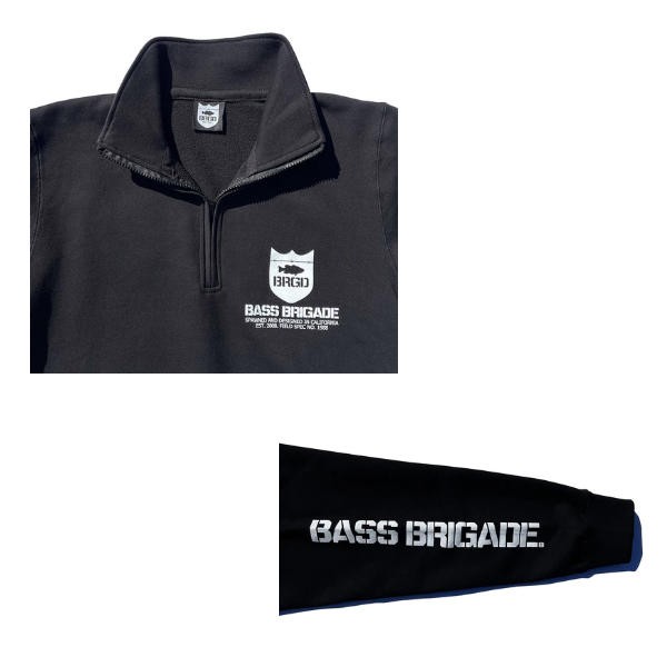 【BASS BRIGADE】バスブリゲード 2023春夏 BRGD HALF ZIP SWEAT メンズ ハーフジップ スウェット アウトドア