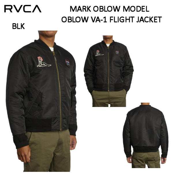 【RVCA】ルーカ 2022 MARK OBLOW VA-1 FLIGHT JACKETメンズ ジャケット コラボモデル キャンプ スケートボード