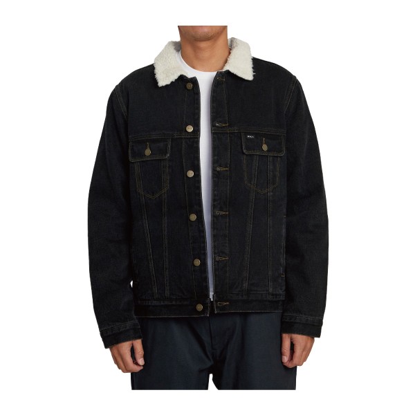 RVCA】ルーカ 2023秋冬 メンズ Waylon Denim Trucker Jacket ボア