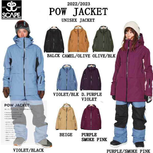 エスケープ 2022/2023 POW JACKET メンズ レディース スノージャケット