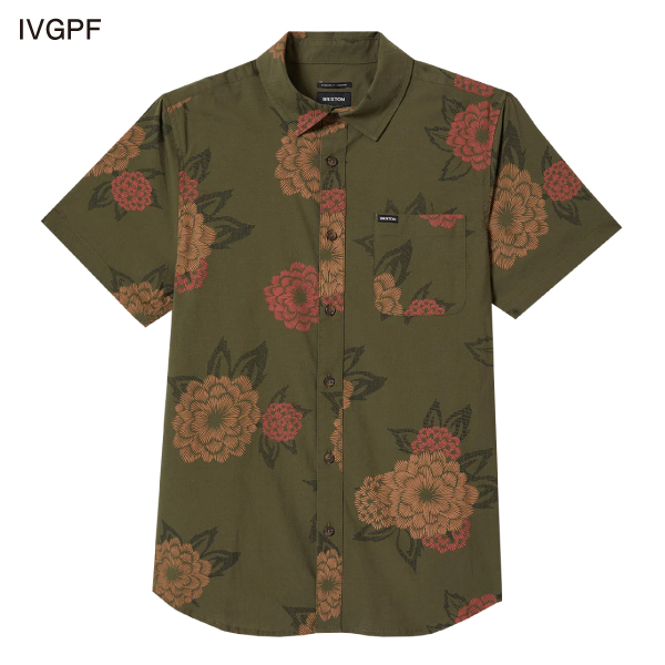 【BRIXTON】ブリクストン 2025春夏 CHARTER PRINT S/S WVN メンズ 半袖シャツ 総柄 トップス ボタンシャツ サマーシャツ_2