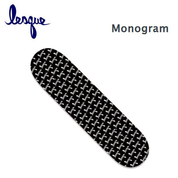 【LESQUE】レスケ Monogram スケートボード スケート デッキ SKATE DECK SK8 スケボー 板 7.375/7.5/7.75/8.0/8.25 ブラック【正規品】