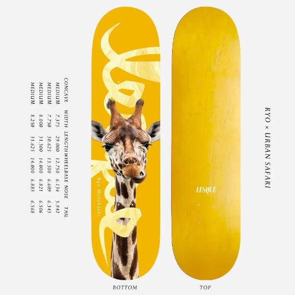 【LESQUE】レスケ RYO × Urban Safari コラボ スケートボード スケート デッキ SKATE DECK SK8 スケボー 板 7.375/7.75/8.0/8.25 【正規品】_2