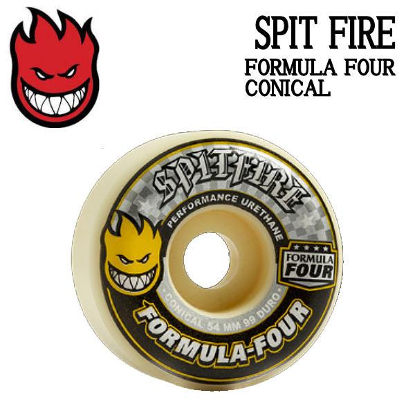 【SPIT FIRE】SPITFIRE WHEELS スピットファイア FORMULA FOUR 99DURO Conical ウィール スケートボード 52/53（4個1セット）