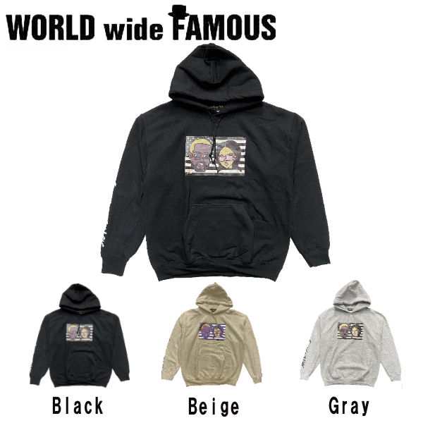 【WORLD WIDE FAMOUS】ワールドワイドフェイマス 2019秋冬 プルオーバーパーカー メンズ レディース トップス パーカー  M・L・XL・XXL ｜au PAY マーケット