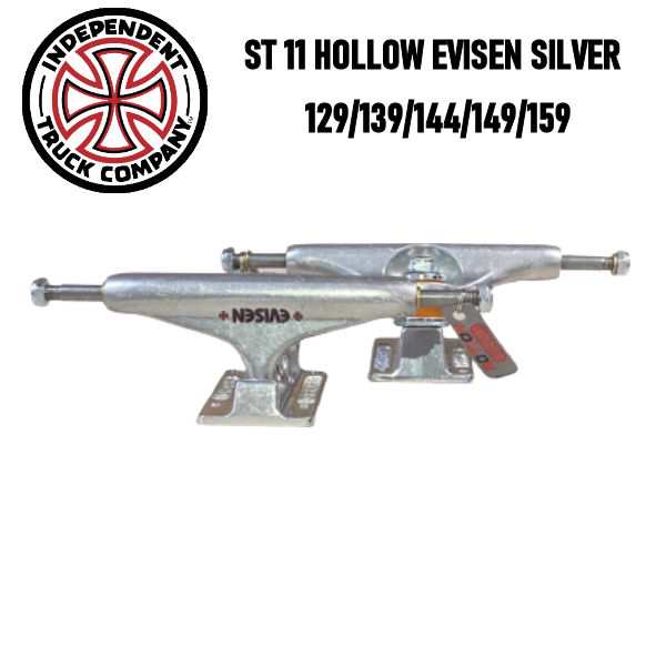 【INDEPENDENT】インディペンデント ST11 HOLLOW EVISEN SILVER トラック スケートボード パーツ SILVER 129/139/144/149/159（２個１セ