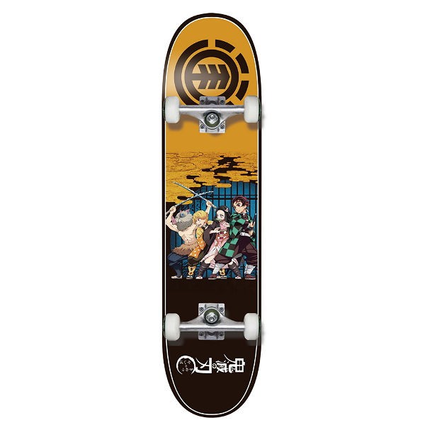 【ELEMENT】エレメント 鬼滅の刃 スケートボード デッキ KIMETSU D COMP COMPLETE SKATEBOARD コンプリート 板 大人 完成品 8.125インチ