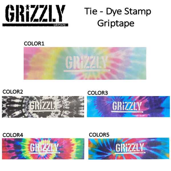 【GRIZZLY】グリズリー TIE-DYE GRIPTAPE デッキテープ スケートボード スケボー sk8 skateboard グリップテープ  5カラー｜au PAY マーケット