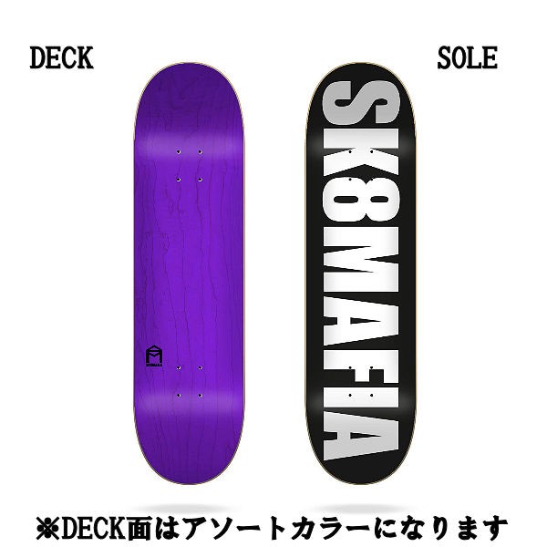 SK8MAFIA】スケートマフィア SK8MAFIA OG LOGO BLACK SKATEBOARD スケートボード デッキ