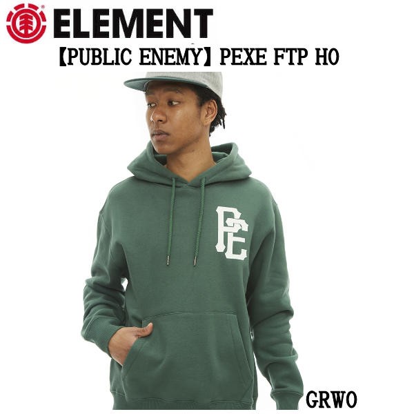 【ELEMENT】エレメント スケートボード 2022年秋冬モデル【PUBLIC ENEMY】 PEXE FTP HO パーカー スケボー HIP HOP フード ストリート M