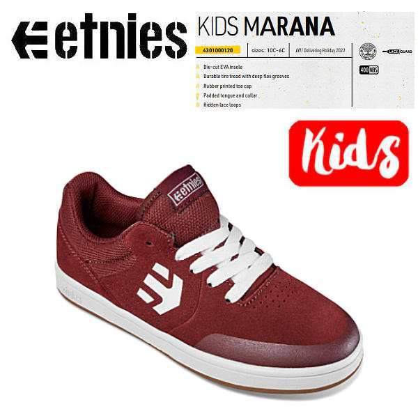 【etnies】エトニーズ 2022秋冬 MARANA KIDS マラナ キッズ スケートシューズ スケシュー 靴 スニーカー スケートボード