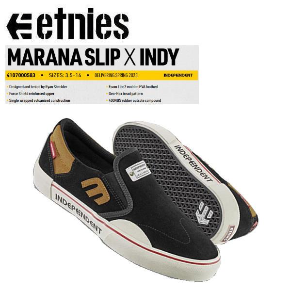 【etnies】エトニーズ 2023春夏 MARANA SLIP X INDY メンズ マラナ スリッポン インディペンデント コラボ スケートの通販は 8,004円
