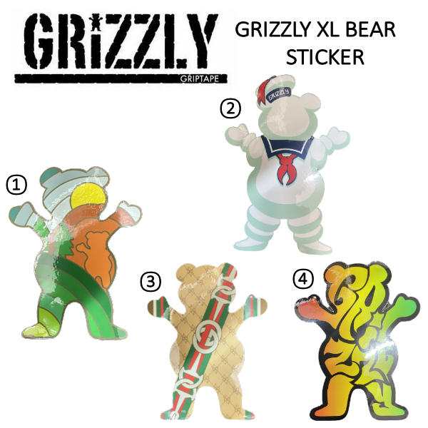 GRIZZLY】グリズリー XL BEARS STICKER ステッカー ベアー シール