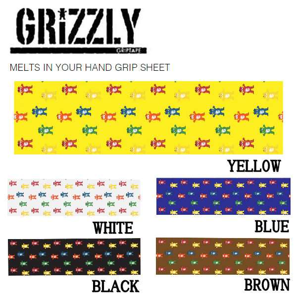 GRIZZLY】グリズリー MELTS IN YOUR HAND GRIP SHEET グリップテープ