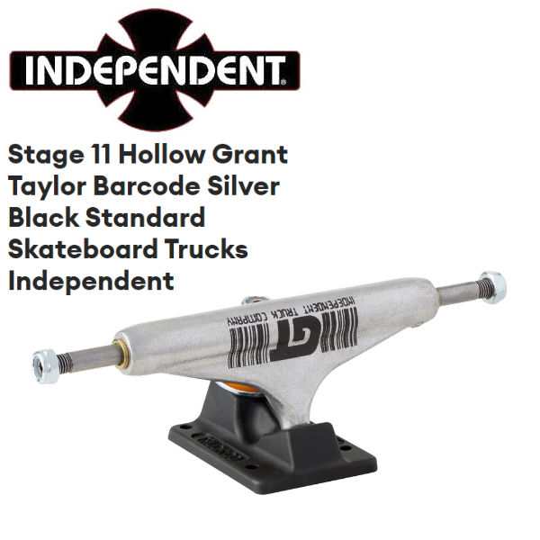 【INDEPENDENT】インデペンデント Stage 11 Hollow Grant Taylor Barcode Silver Black Standard Skateboard Trucks