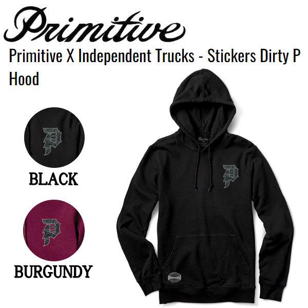 【Primitive】プリミティブ 2022秋冬 Primitive X Independent Trucks - Stickers Dirty P Hood メンズ  パーカー 長袖