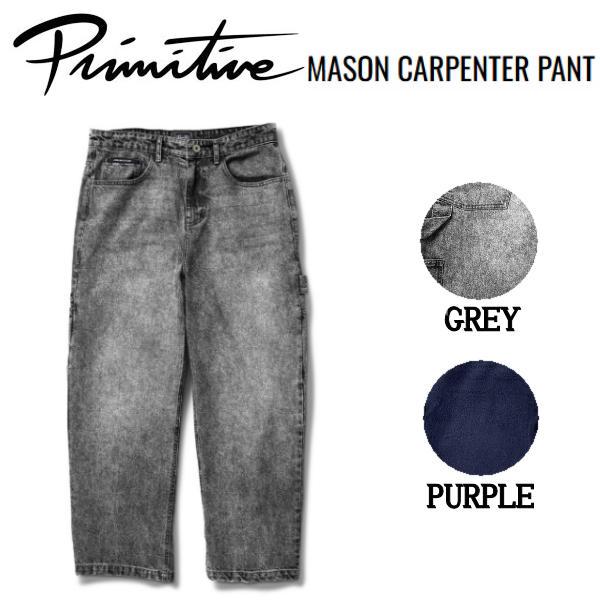【Primitive】プリミティブ 2024秋冬 MASON CARPENTER PANT カーペンターパンツ メンズ スケートボード