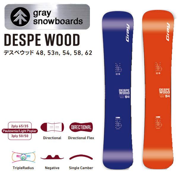 【特典あり】【GRAY】2025/2026 グレイ DESPE WOOD デスペウッド ディレクショナル ハンマーヘッド スノーボード 板 ラントリ カービング