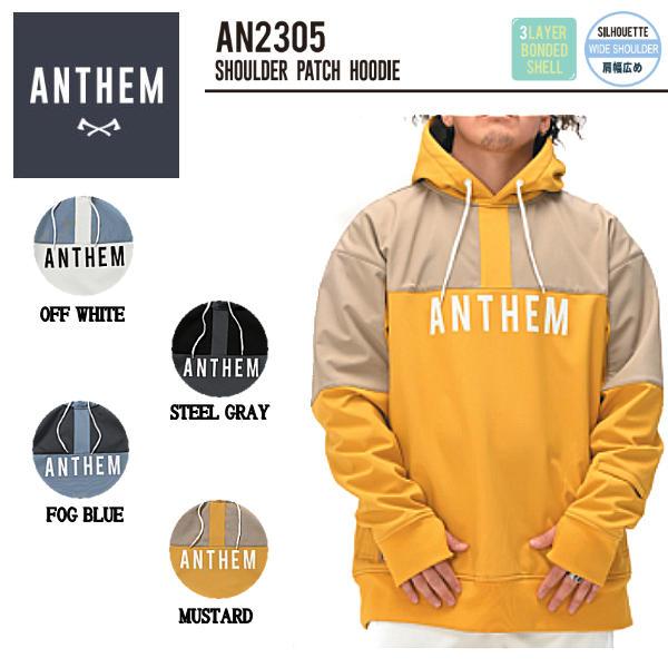 【ANTHEM】2023/2024 アンセム SHOULDER PATCH HOODIE メンズ パーカー スノーパーカー 耐水 アウター 防水の通販は