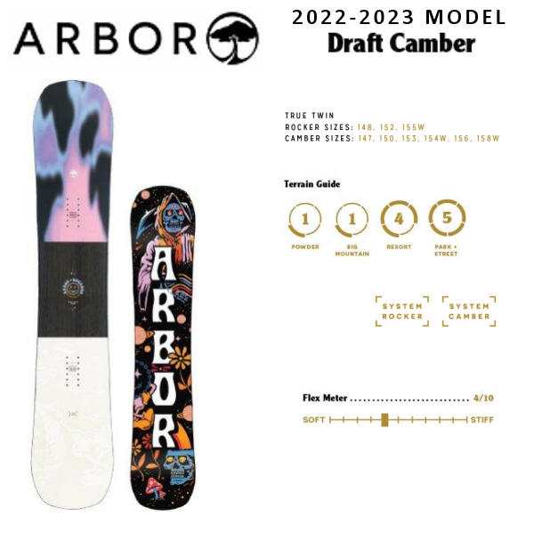 【ARBOR】2022/2023 DRAFT CAMBER アーバー フリーライド パーク ジブ ジャンプ バター フリースタイル スノボーの通販は