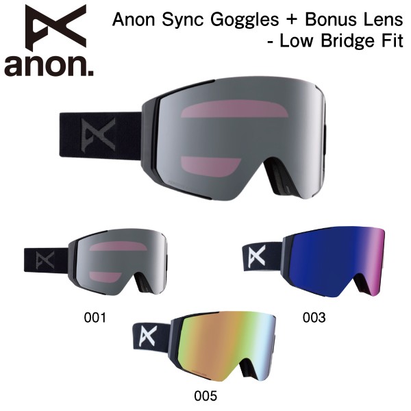 ANON】アノン 2023/2024 Anon Sync Goggles + Bonus Lens - Low Bridge 