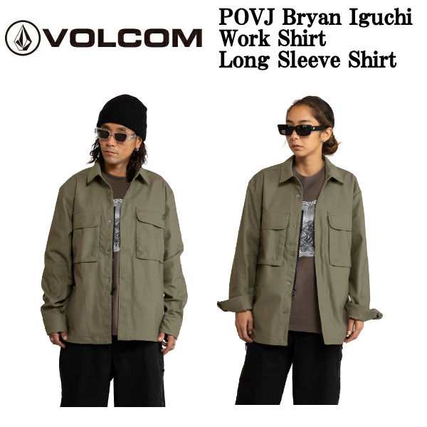 【VOLCOM】ボルコム 2024秋冬 POVJ Bryan Iguchi Knit Long Sleeve Shirt メンズ 長袖 ニットシャツ ロンT