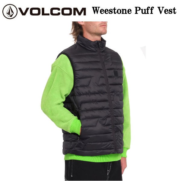 【VOLCOM】ボルコム 2024秋冬 Weestone Puff Vest メンズ ダウンベスト アウター 撥水 軽量 ストリート