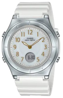 【送料無料】【ポスト投函】【国内正規品】CASIO・カシオ　wave ceptor LWA-M145-7AJF　正しい時間を表示する電波ソーラー時計　/　ホワイト系（ラッピング無料）