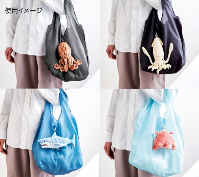 終わりのセラフ エコバッグ コンビニバッグ インベント (S) 別注カラー ブラック×ベージュ