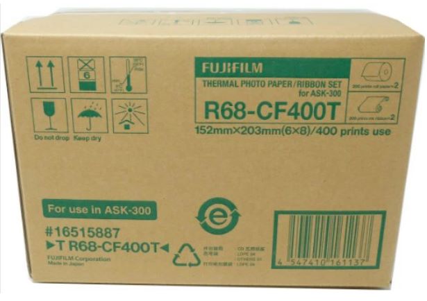 【送料無料】FUJIFILM・フジフィルム サーマルフォトプリントセット R68-CF400T [6X8サイズ] ASK-300用
