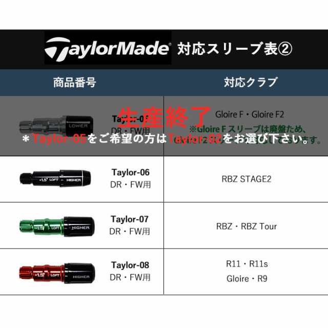 テーラーメイド 対応 スリーブ付きシャフト コンポジットテクノ