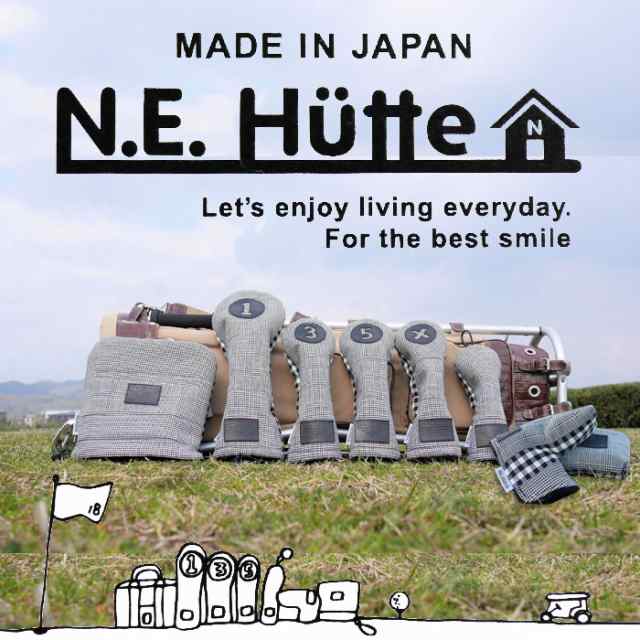 エヌ.イー.ヒュッテ N.E.Hutte ギンガムチェック パターカバー ピン型