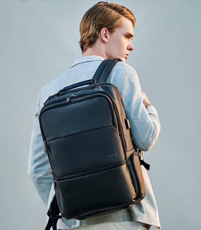 送料無料 メンズリュック トラベルバッグ 仕事用かばん 大容量 19インチ 男性用Bag 通勤 通学 ブラック黒の通販は